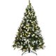 thumbnail image 3 of Árbol de Navidad nevado preiluminado Costway 180 cm 818 puntas con Piñas y frutos rojos, 3 of 4
