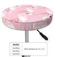 thumbnail image 4 of Daiia Pink Flamingo Stool Covers Round,Round Bar Stool Covers Waterproof Bar Chair Covers Washable Stool Cushion Slipcover for 12-14 Inch Chair-13 inch, 4 of 7