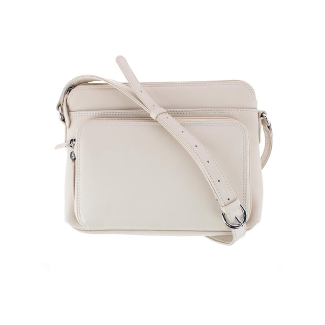 CTM® Leather Shoulder Bag Purse with Side Organizer (Women's)