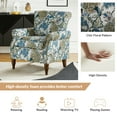 thumbnail image 3 of Tina's Home Floral Accent Chair Upholstered Green Armchair Living Room, 3 of 9