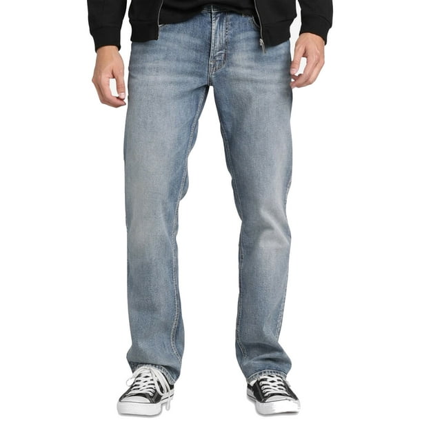 Silver Jean Co Jeans Mens Jeans 40x32 Classic Slim Fit Allan Mid Rise 40 Walmart Com Walmart Com