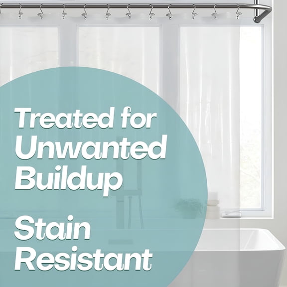 AUQ Extra Long Shower Curtain Liner with Magnets,72X84 Xl Clear Shower Liner,Long Plastic Shower Curtain for Bathroom,Lightweight & Waterproof,72 X 84,Clear