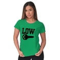 thumbnail image 4 of Low Key Nerd Sarcastic Pun Funny Geek Womens Slim Fit Graphic Tee Brisco Brands M, 4 of 5