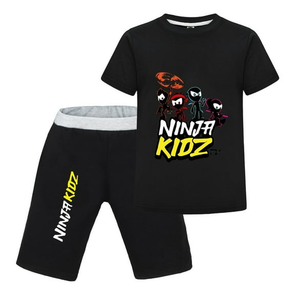 Ninja Kidz Cartoon Clothes for Boys Girls – Fun 2-Piece Outfit Set with T-Shirt and Shorts