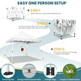 thumbnail image 6 of HOTEEL Canopy Tent 10x10 Pop Up Canopy, Easy Setup Canopy Tent with Sandbags, Stakes & Ropes, UPF 50+ Waterproof Outdoor Instant Portable Shelter for Party, Events, Vendor, White, 6 of 8