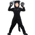 thumbnail image 2 of Black Cat Costume For Kids Animal Fancy Dress Outfit Girls Halloween zhangyuxiang LED, 2 of 2