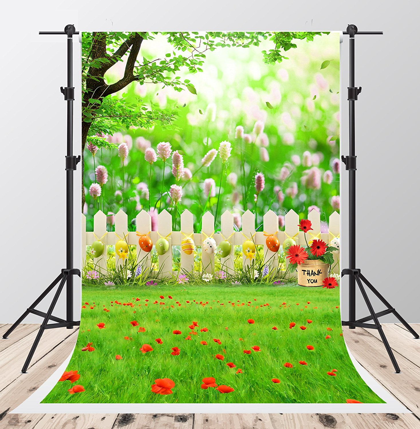 5x7ft Room Carpet Flowers Camero Balloon Photography Background Computer-Printed Vinyl Backdrops