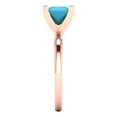 thumbnail image 3 of 1.5 ct Princess Cut Simulated Turquoise Solitaire Engagement Ring for Women in 18K Rose Gold, 3 of 5