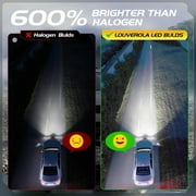 LOUVEROLA 9005 9006 LED Headlight Bulbs Set, 9005/HB3 9006/HB4 600% Brighter LED Fog Lights, 160W 6500K Cool White Halogen Replacement with Fan, Plug and Play, Pack of 4