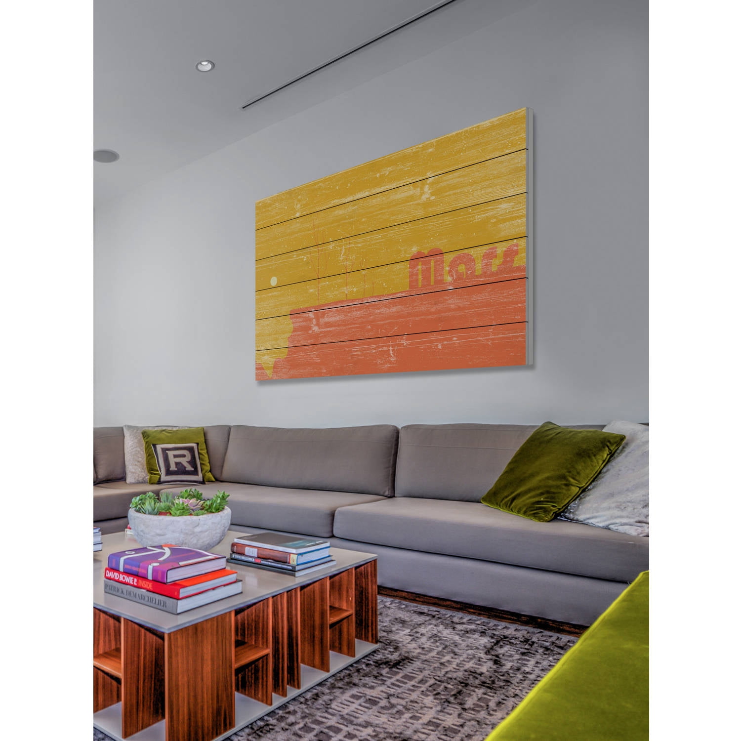 Marmont Hill - "Mars" Painting Print on White Wood