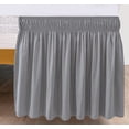 thumbnail image 4 of NETSENGWrap Around Bed Skirts with Split Corners for Full Beds 21" Drop, Silver Grey Elastic Dust Ruffles Easy Fit Wrinkle & Fade Resistant Silky Luxurious Fabric Solid Machine Washable, 4 of 7