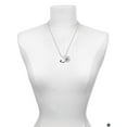 thumbnail image 3 of Delight Jewelry Resin White Lamb Silvertone Script Initial Disc - W - Charm Necklace, 20"+3", 3 of 4