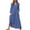 Dark Blue, variant on Mchoice Womens Fall Dresses Fashion Casual Long Sleeve Solid Color V Neck Maxi Dress Flowing Long Skirts
