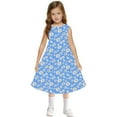 thumbnail image 4 of Dvprdro Toddler Kids Girls Casual Tank Dress Fashion Floral Printed Crew Neck Sleeveless Flowy A Line Dress, 4 of 5