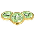 thumbnail image 4 of Koyal Wholesale Compact Mirror Bridesmaid Wedding Gift, Gold, Tropical Monstera Palm Leaves, 1-Pack, 4 of 5