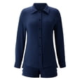 thumbnail image 6 of Short Sets for Women Two Piece Sets for Women Button Down Shirt Top and Shorts Summer Dresses Matching Sets, 6 of 7