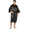 thumbnail image 4 of Intimo Mens' Classic Satin Robe Loungewear Sleepwear Bathrobe, 4 of 5