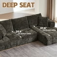 thumbnail image 6 of Kosynda 108" Cloud Sectional Couches with L-Shape Chaise, Boneless Modular Sectional Sofa with Chenille Upholstered for Living Room, Reception Spaces (Dark Brown, Right Facing Chaise), 6 of 8