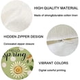 thumbnail image 5 of Hello Spring Pillow Covers 18x18 Inch Set of 4 Blooming Flowers Farmhouse Throw Pillow Cases Polka Dot Spring Decorative Cushion Cover Sunflower Gnome Pillow Cases for Sofa, 5 of 6