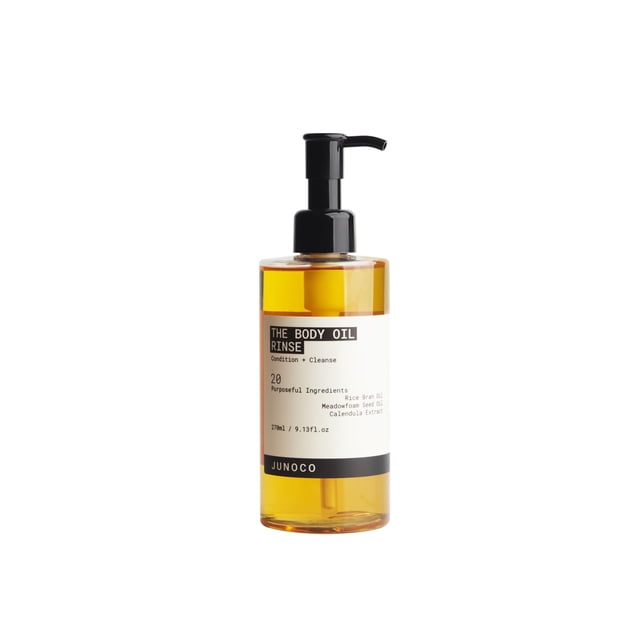 Aceite de ducha JUNO & Co. Aceite de enjuague corporal con salvado de arroz 270 ml