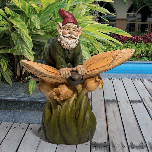 On a Butterfly's Back Garden Gnome Statue, Product Warranty Yes, True