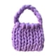 thumbnail image 2 of Bolso de crochet para mujer, bolso de mano informal, ligero, para compras, cartera de mano, hecho a mano púrpura, 2 of 9