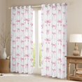 thumbnail image 2 of Erosebridal Ribbon Bow Knot Black Out Curtains,Light Pink Cute Bowtie Curtains Pack of 2 (42x63 Each) For Bowknot Lovers, 2 of 7