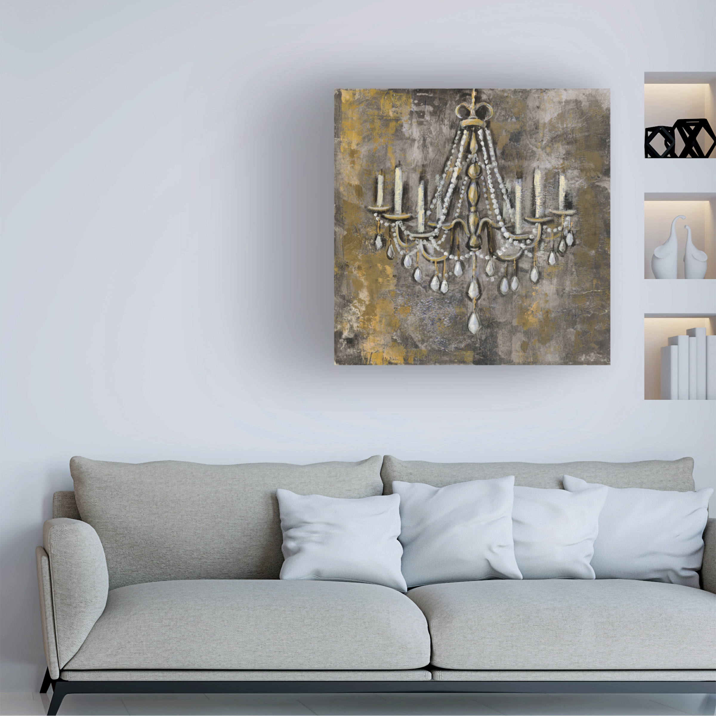 Trademark Fine Art 'Vintage Chandelier II' Canvas Art by Silvia Vassileva