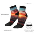 thumbnail image 6 of Naloa Cat Watching City Sunset Ankle Socks for Women Non Slip Socks No Show Socks Classic Low Cut Casual Socks Casual Socks, 6 of 7
