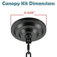 thumbnail image 4 of Aspen Creative 21520-11 Transitional Fixture Canopy Kit, 5-1/4" Diameter with Collar Loop, 1" Center Hole, Matte Black, 6Ft Heavy Chain, 1 Sets/Pack, 4 of 5