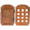 thumbnail image 1 of A29 Hand Forged Speakeasy Door Grill with Viewing Door, Rust Finish, 1 of 4
