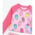 thumbnail image 4 of Toddler Girls Rash Guard Sets with Bikini Bottoms Swimwear（4-7Y）, 4 of 5