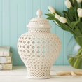 thumbnail image 3 of Ceramic Ginger Jar with Lid Universal Jar Handicraft Storage Decoration, 3 of 10