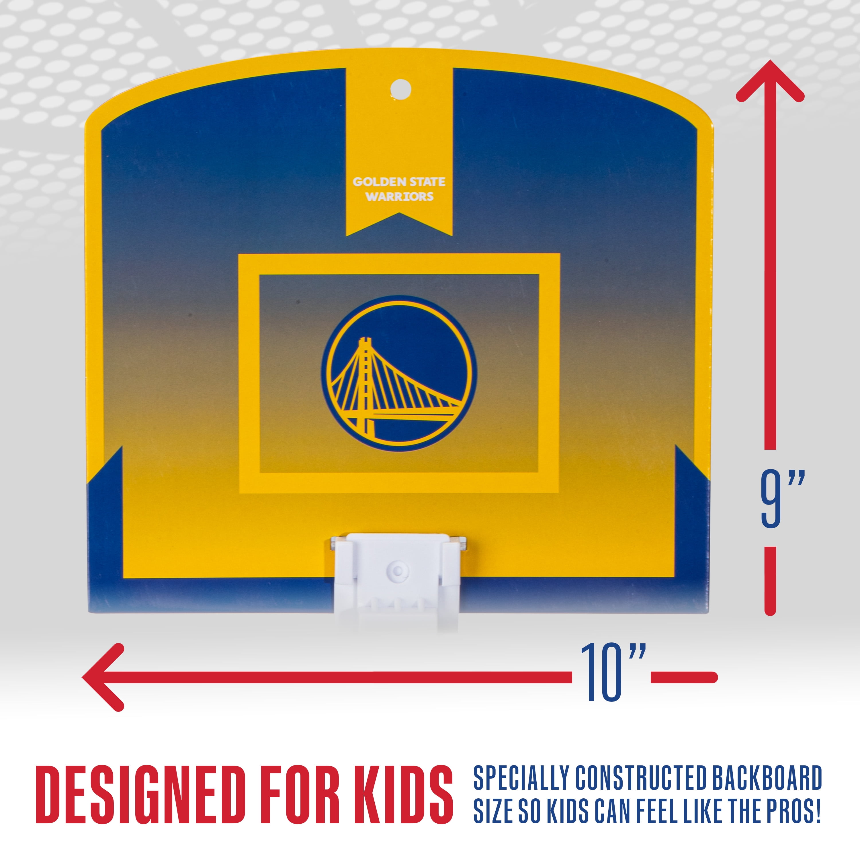 Franklin Sports NBA Golden State Warriors Mini Over the Door Basketball Hoop - Kids Indoor Mini Basketball Hoop + Basketball - NBA Fan Shop Mini Hoop for Bedroom + Office - Over the Door Mini Hoop Set