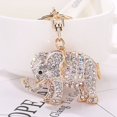 thumbnail image 2 of Elephant Keychain for Women, Crystal Rhinestone Key Ring Purse Bag Charm Pendant Holiday Gift, 2 of 5