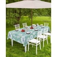 thumbnail image 4 of Outdoor Tablecloth with Umbrella Hole and Zipper 60 x 102 Inch Vintage Floral Pattern Light Green Table Cover for Rectangular Tables Waterproof Tabletop Collection for Patio Garden Picnic Camping, 4 of 6