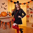 thumbnail image 5 of Sewkxo Women Satin Bow Stockings Thigh High Over Knee Cute Costume Stockings with Bows,Red One Size, 5 of 5