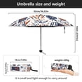 thumbnail image 3 of Celebration and Festivity Pattern Umbrellas for Sun Auto Open Close UV50+ Waterproof 5-Fold Compact Fiberglass Frame, 3 of 6