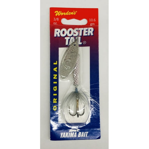 (1 pack) Yakima Bait Worden's Original Rooster Tail Fishing Lure, Gray Minnow, 3/8 oz., Size 6, 214 GRM