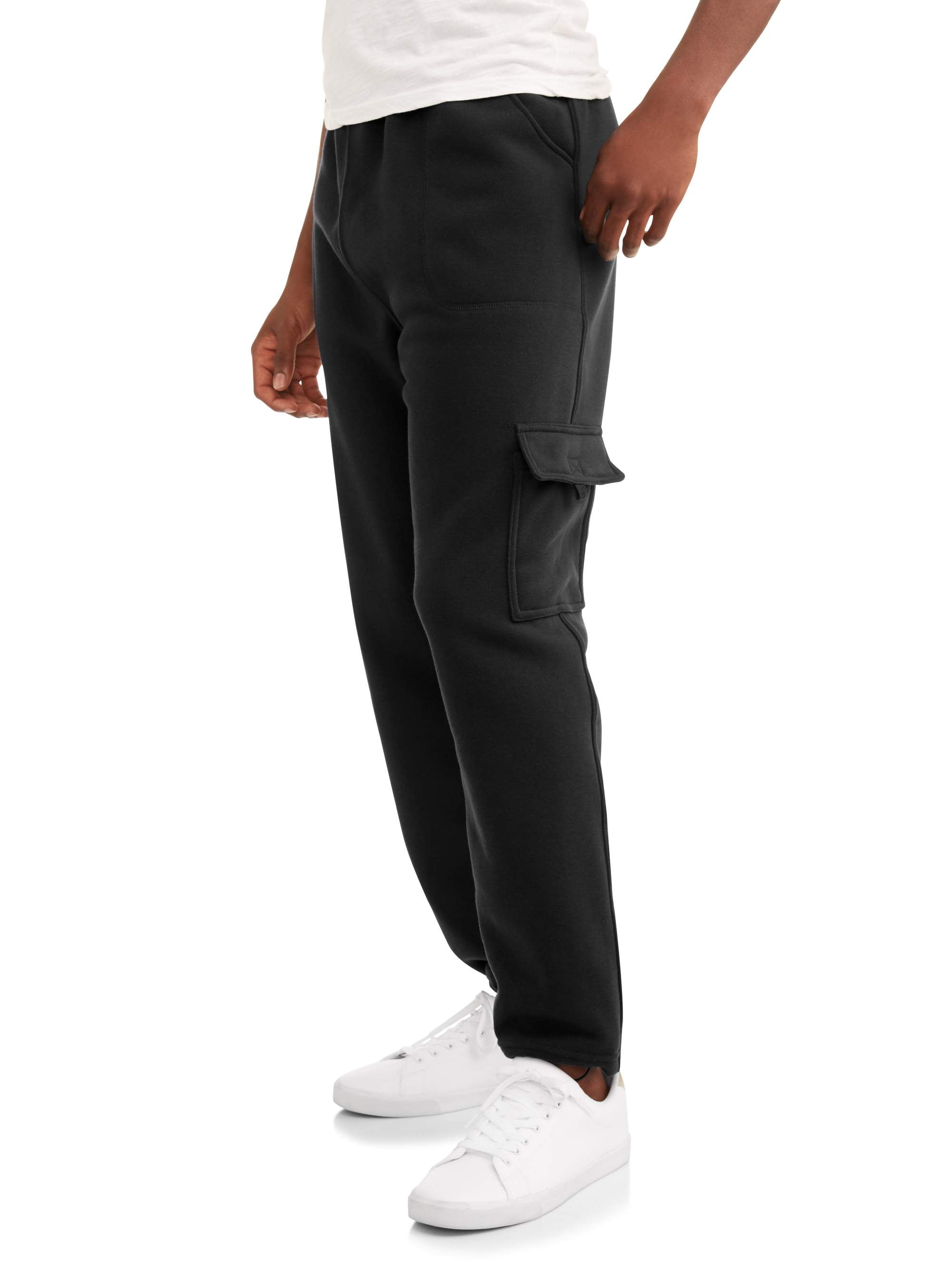 Climate Concepts Men’s and Big Men’s Fleece Cargo Pocket Sweatpants ...