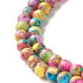 thumbnail image 3 of 5 Strand Assembled Natural Dyed Magnesite Beads Strands Round Colorful 6~6.5mm Hole: 0.5~1mm 63~64pcs/strand 14.84~15.16 inch(37.7~38.5cm), 3 of 3