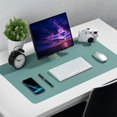thumbnail image 2 of Table Pad, Desk Pad, 70 * 35cm Pu Leather Table Pad, Laptop Table Pad, Double-Sided (Green / Gray), 2 of 4