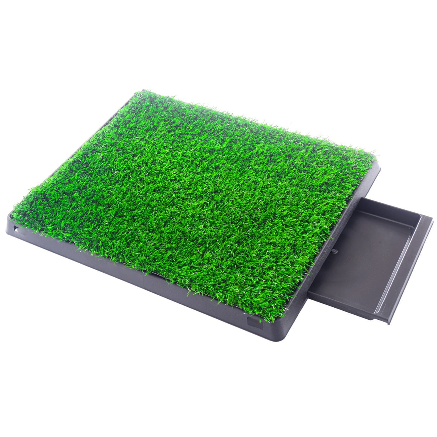 Pefilos 25" Dog Grass Puppy Pee Pad Reusable 3-Layer Training Potty Pad with Tray, Small Pet Toilet for Dog Housebreaking Supplies, Green Pefilos 25" Dog Grass Puppy Pee Pad Reusable 3-Layer Training Potty Pad with Tray, Small Pet Toilet for Dog Housebreaking Supplies, Green