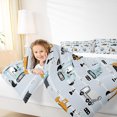 thumbnail image 4 of Manfei Boys Tractor Car Queen Comforter Set, Cartoon Vehicle Bedding Comforter Set, Construction Truck Bedding Set, Lightweight Room Decor, 3-Piece, 4 of 8