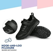 vibdiv Boys Girls School Shoes Kids Sneakers Athletic Running Tennis Walking Shoes Black Toddler Size 7