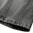 thumbnail image 4 of Leesechin Men's Drawstring Elastic Waist Flap Pocket Straight Cargo Jean Denim Shorts, 4 of 8