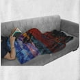 thumbnail image 6 of Country Soft Flannel Fleece Blanket, Fairy Clouds at Sunset Paint Scenery of Poppy Flower Garden on Valley with Horizon, Cozy Plush for Indoor and Outdoor Use, 60" x 80", Multicolor, by Ambesonne, 6 of 6