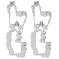 thumbnail image 3 of OUNONA Stainless Steel Alpaca Shaped Cookie Cutter for Kitchen Silver Color 4pcs, 3 of 7
