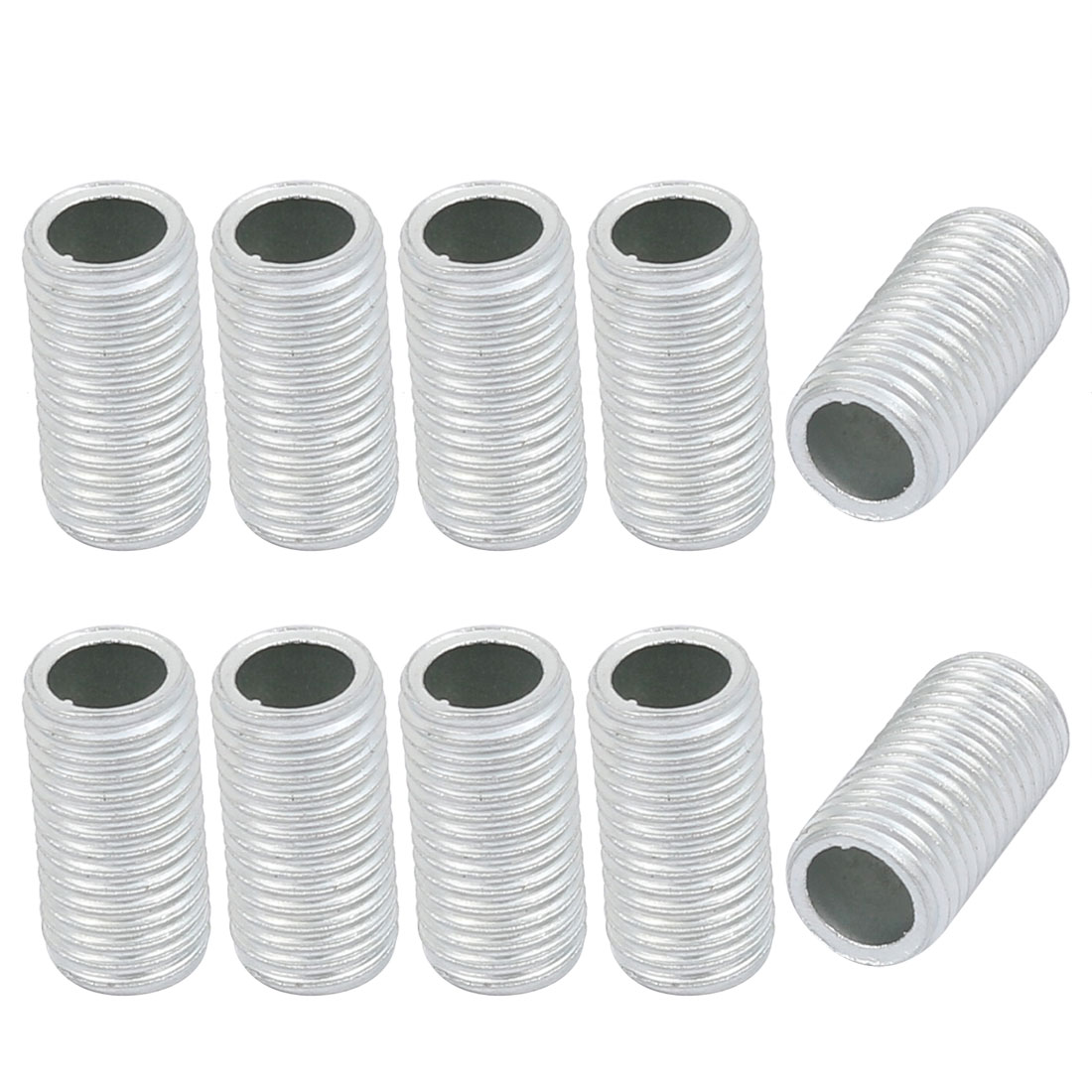 Unique Bargains 10Pcs Metric M8 1mm Pitch Thread Zinc Plated Pipe