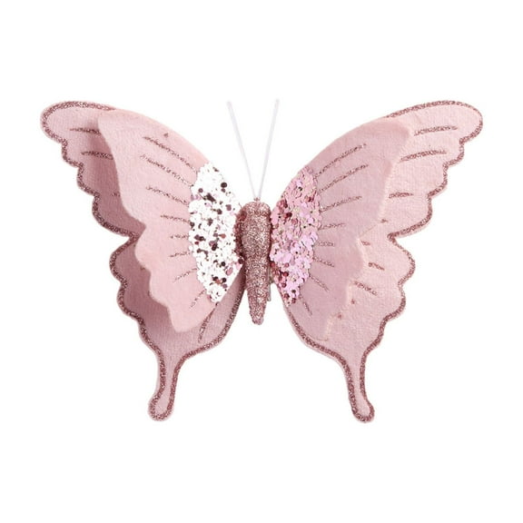 JoyMoreHome Christmas Artificial Butterfly Decoration with Clip, Lightweight Christmas Decor for Christmas Tree, Christmas Party